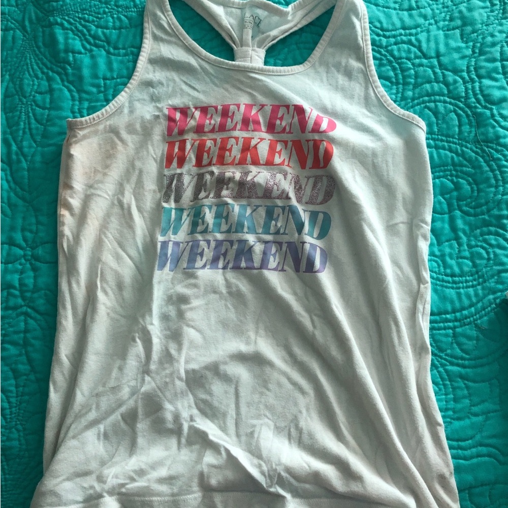 Weekend Graphic Women's Tank Top - White